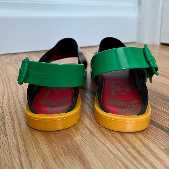 Melissa + Vivienne Westwood Anglomania Flat Sandals / Size 9, fits 8 - Picture 2 of 3